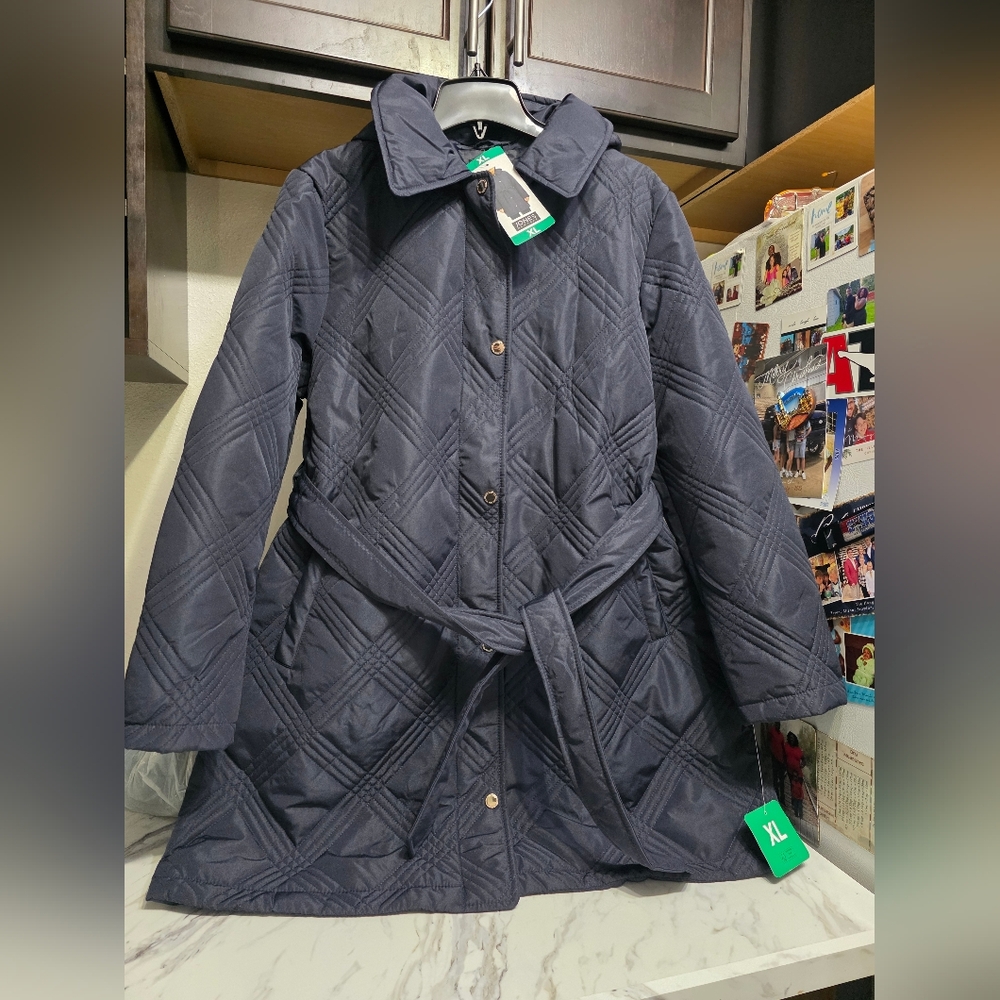 Jones New York Navy Quilted XL Jacket